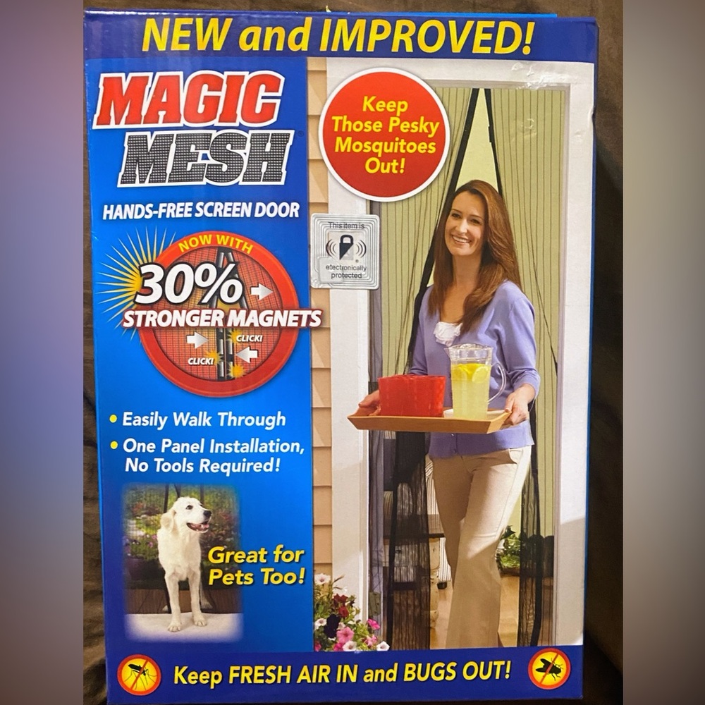 Magic Mesh Hands-Free Magnetic Screen Door